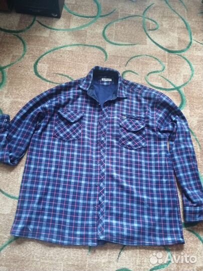 Рубашка мужская на флисе