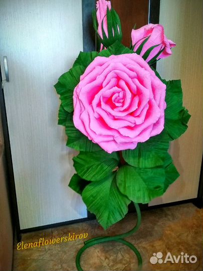 Цветы из гофрированной бумаги