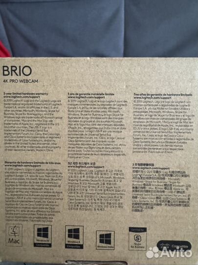 Веб камера Logitech 4K Ultra HD Webcam brio
