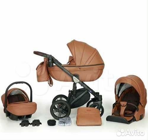 Verdi Mocca (3 в 1) коляска 3 в 1 в экокоже