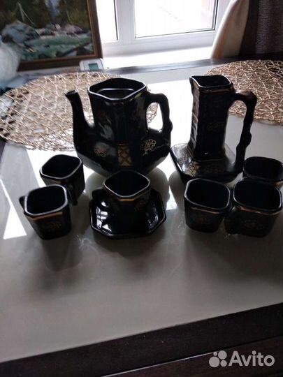 Сервиз кофейный,кувшины керамика,поднос