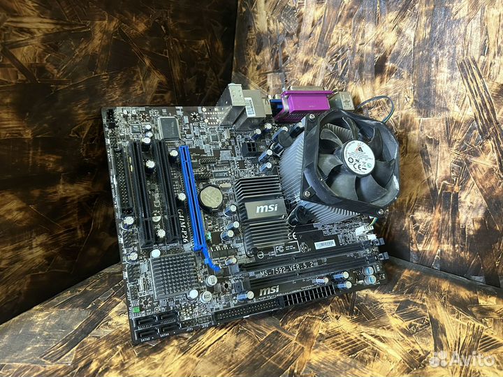 Материнская плата 775+процессор+кулер