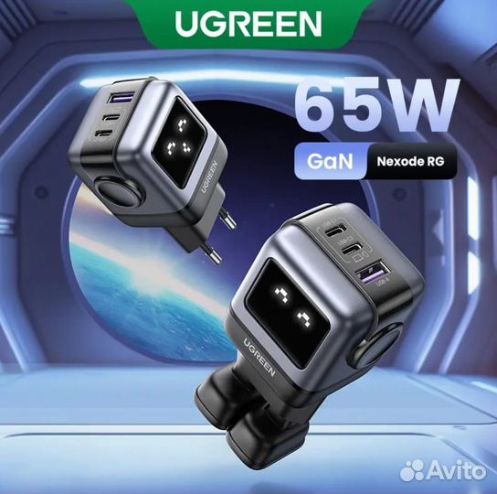 Зарядное устройство Gan 65W Ugreen Robot Design