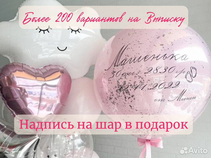 Оформление комнаты воздушными шарами на выписку