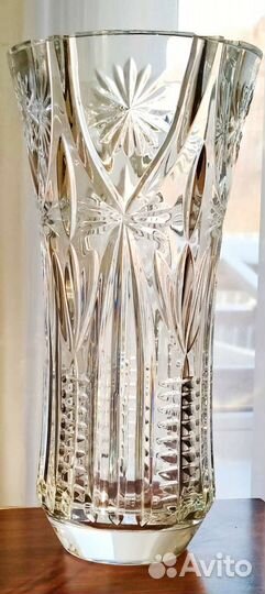 Хрусталь большая ваза для цветов 30 см;d 15 см