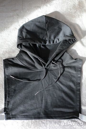 Капор/ съемный капюшон черного цвета