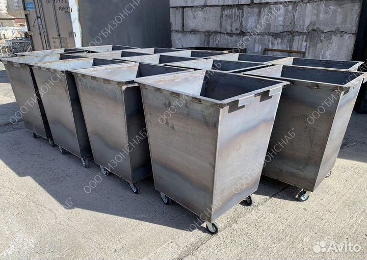 Контейнер мусорный с колёсами 0,75 м3 Арт 2965