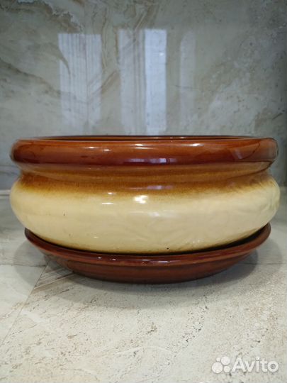 Керамический цветочный горшок