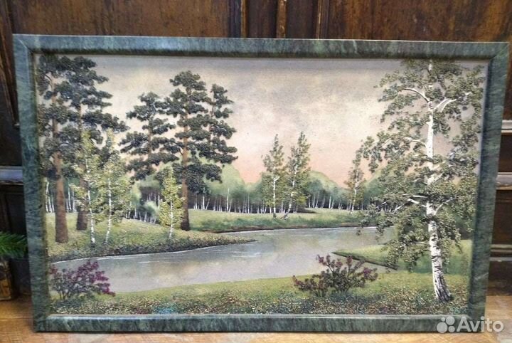 Картина из натурального камня большая 75х47