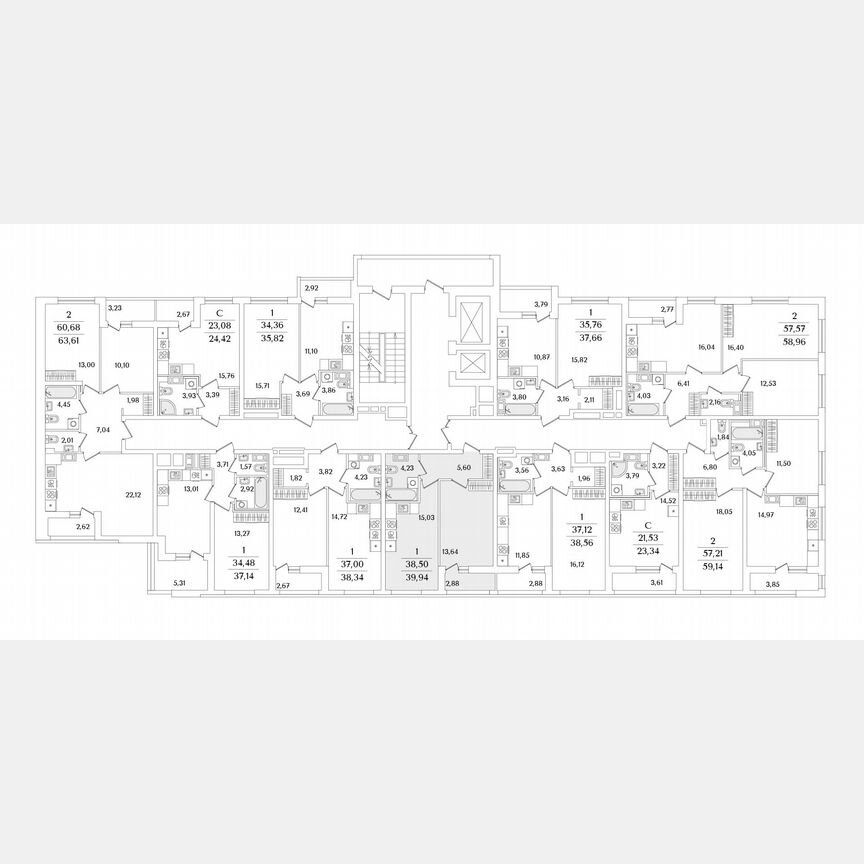 1-к. квартира, 39,9 м², 4/17 эт.