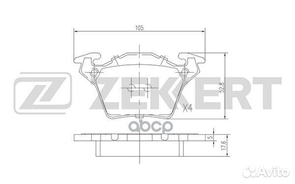 Колодки торм. диск. задн. MB V-Class (638/2) 96