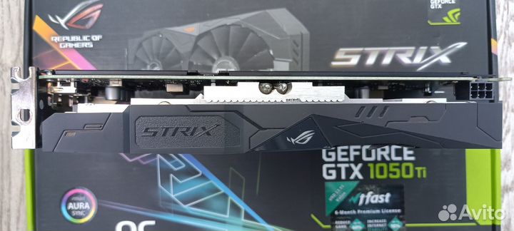 Видеокарта asus GeForce GTX 1050 Ti ROG strix 4gb