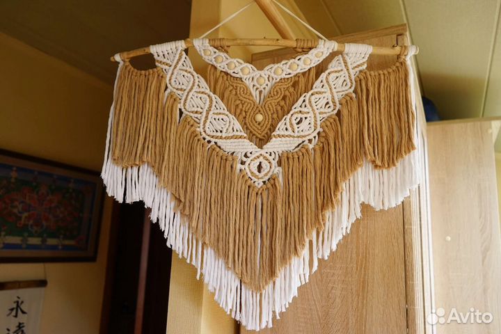 Панно макраме настенное