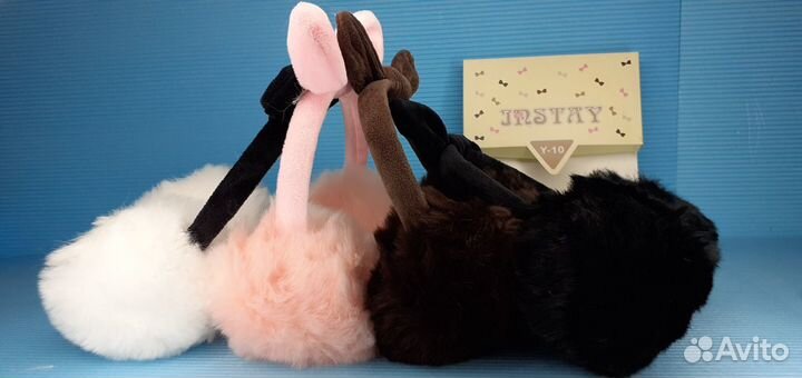 Наушники 2в1 Instay меховые проводные для музыки