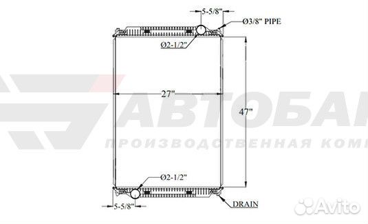 Радиатор основной freightliner Argosy DM Group bht