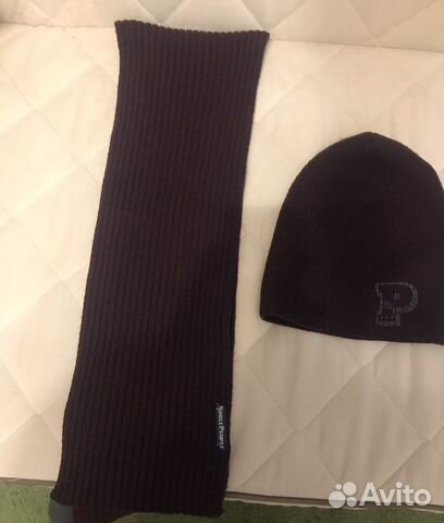 Комплект шапка и шарф для мальчика 54-58