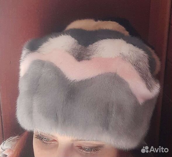 Шапка бини норковая новая