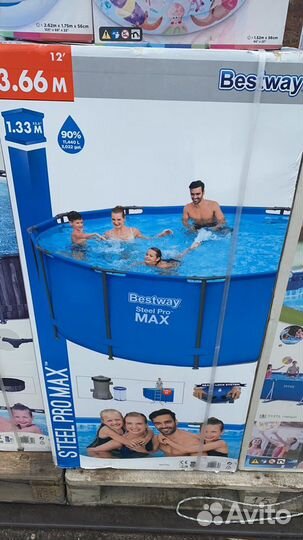 Каркасный бассейн 366 на 133