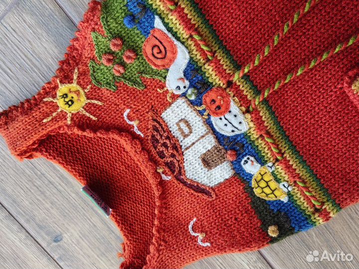 Летний сарафанчик вязаный Перу альпака шерсть