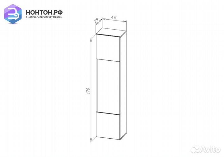 Шкаф навесной Point тип-42 белый глянец / белый ма