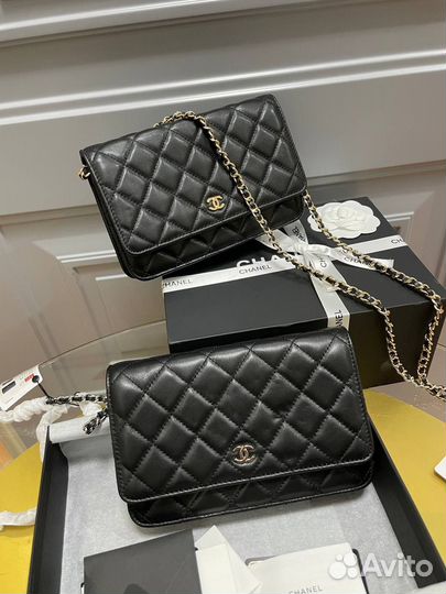 Клатч сумка chanel woc гладкий