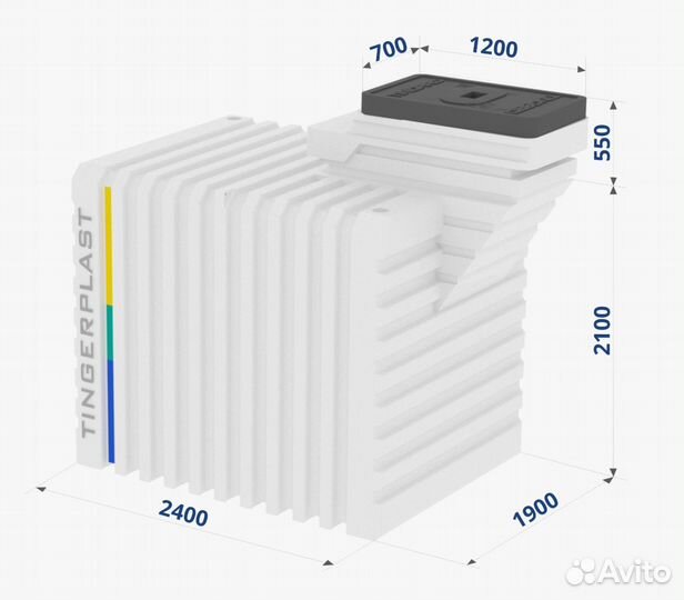 Погреб пластиковый для дома и дачи Тингард Т-2500