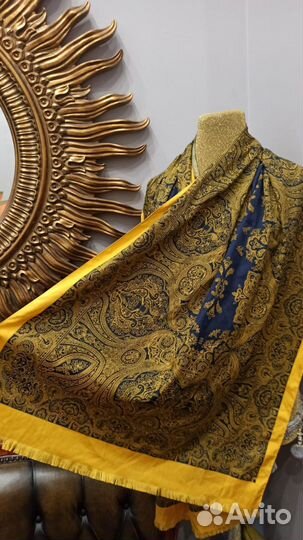 Палантин пейсли 180х65 шелк etro италия