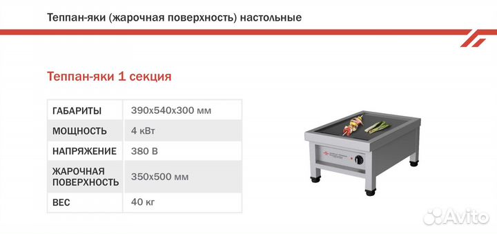 Теппан - яки настольный титановый