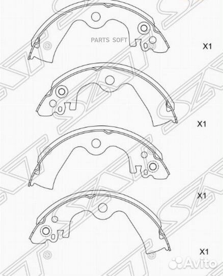 SAT ST-44060-2U025 Колодки тормозные зад nissan cu