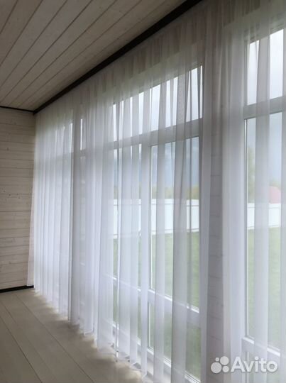 Тюль вуаль новая (на шторной ленте)