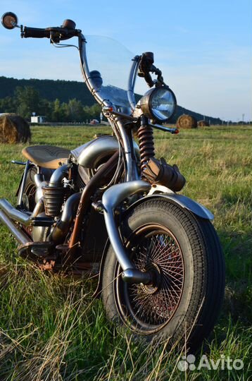 Steampunk chopper Kawasaki Vulkan