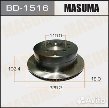 Диск тормозной Masuma BD-1516