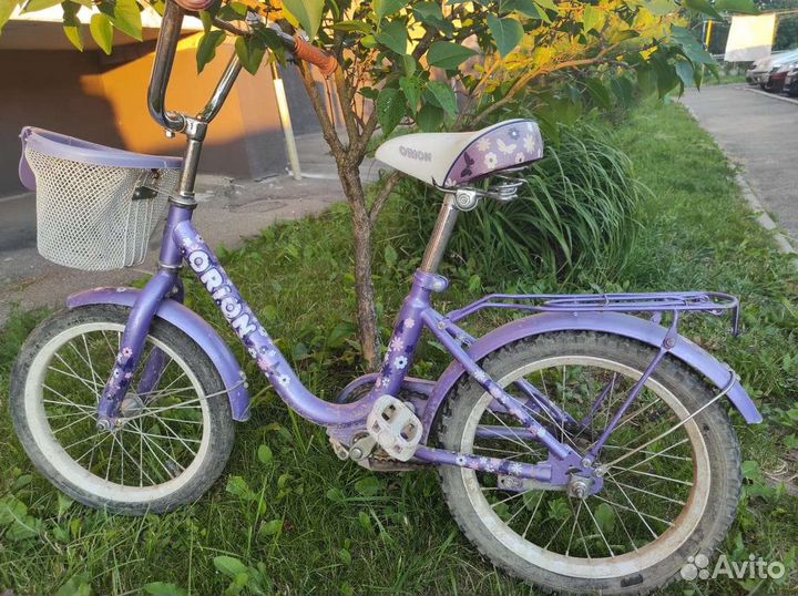 Детский велосипед бу 16 для девочки