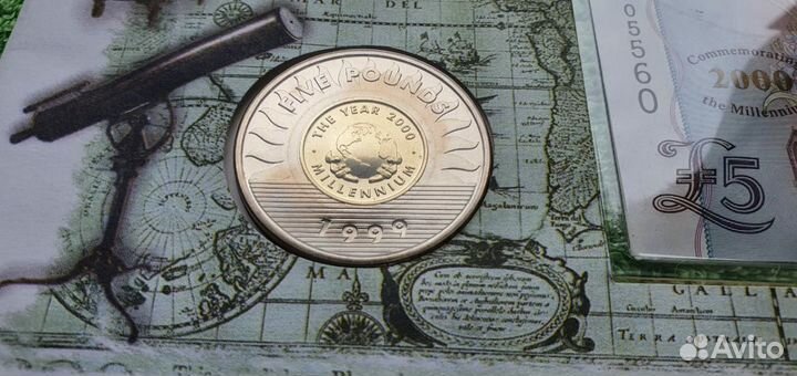 Коллекционный конверт (монета и банкнота), 1999г