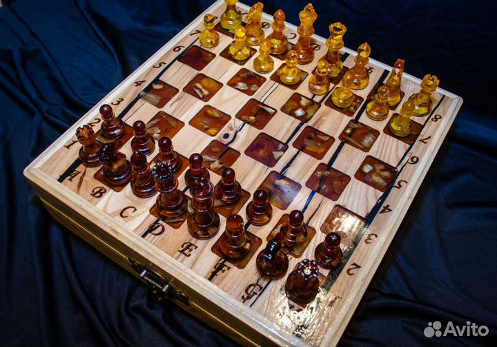 Шахматы янтарь шашки массив дерева ручная работа