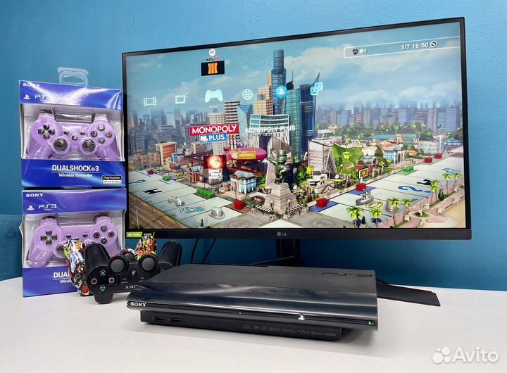 Игровая приставка PS3 Super Slim 320Gb Прошитая