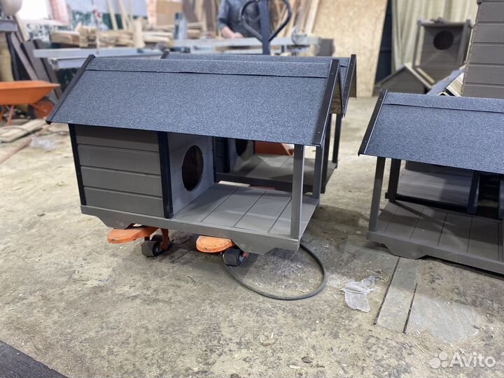 Домик будка для кошки уличный утепленный