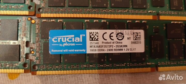 Оперативная память Crucial ECC 2400mhz 16gb