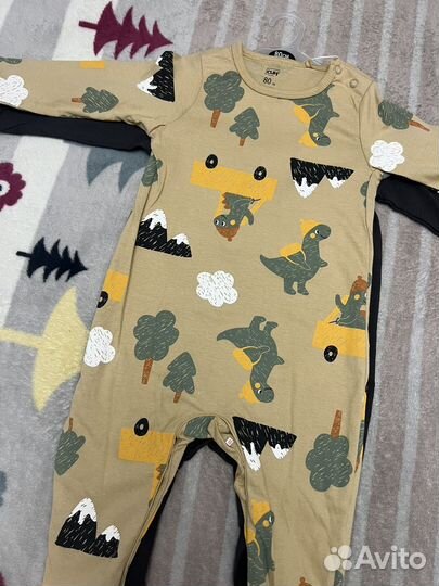 Боди для новорожденных 80 sin новые 2 шт