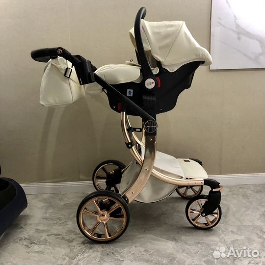 Коляска детская 3в1 Dalux 608 эко-кожа