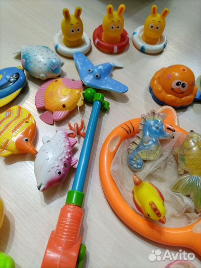 Игрушки для ванной пакетом