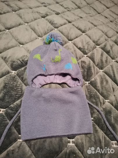 Шапка и снуд для мальчика демисезонная