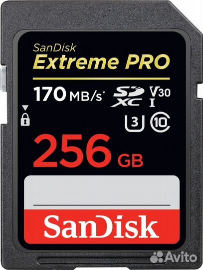 SanDisk Extreme Pro sdxc UHS Class 3 256 Гб