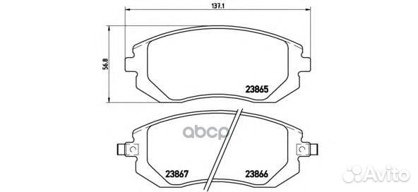 P78013 951 02D7055M-01 колодки дисковые п Su