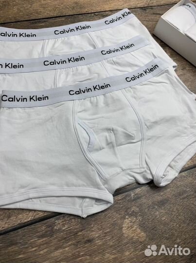 Трусы мужские белые calvin klein