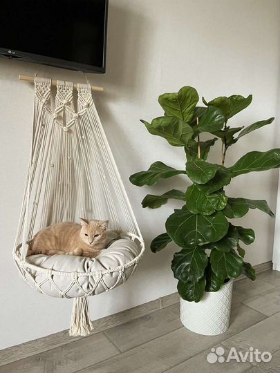 Гамак для кошек макраме