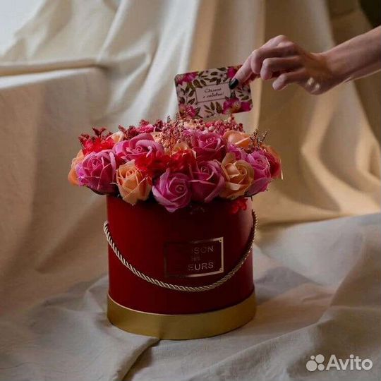 Букет из мыльных роз