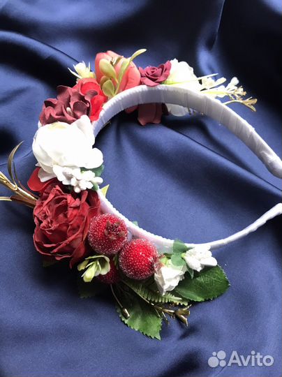 Ободок с цветами