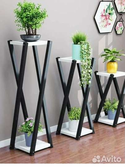 Подставка для цветов напольная металлическая Лофт