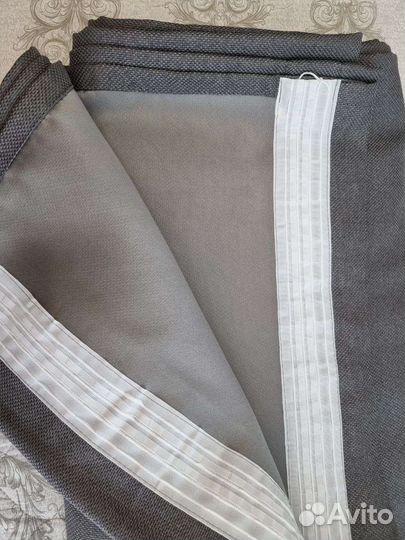 Шторы блэкаут серые